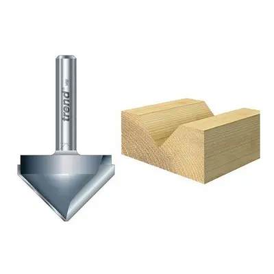 Trend 11/3X1/4TC 11/3 x 1/4 TCT V Groove Cutter 45Â° 9.2 x 19.1mm