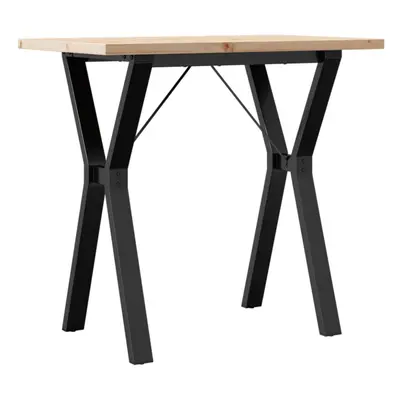 vidaXL Dining Table Y-Frame Kitchen Dinner Table Solid Wood Pine and Cast Iron