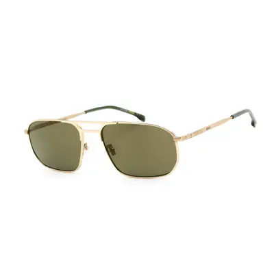 Boss 1446/S Men's Gold Mirror Rectangular Sunglasses 0J5G