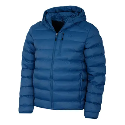 (S, Dresden Blue) Calvin Klein Mens San Gabriel Woven Jacquard Padded Jacket