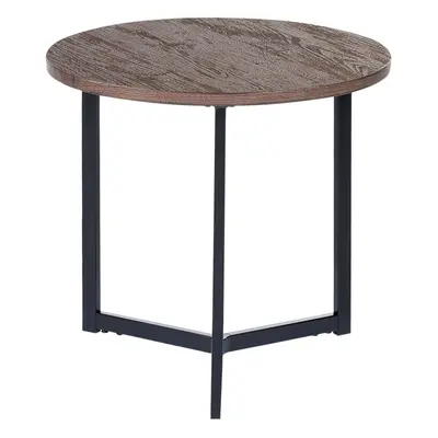 Side Table Dark Wood with Black TIPPO