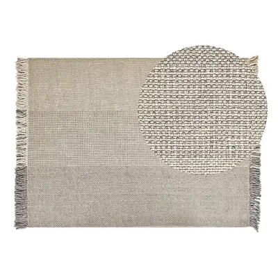 Wool Area Rug x cm Grey TEKELER