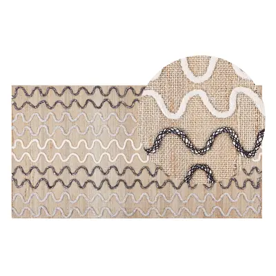 Jute Area Rug x cm Beige SOGUT