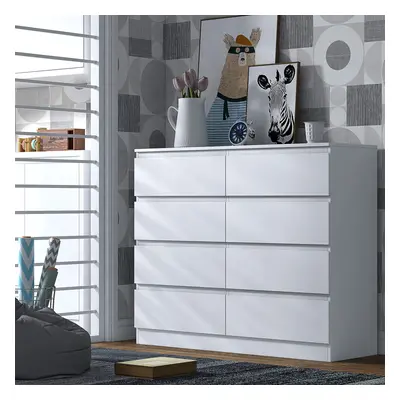 (Matt White) Drawer Chest Of Drawers Bedroom Furniture