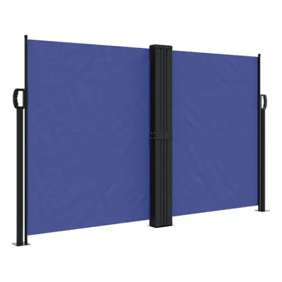 (blue, x cm) vidaXL Retractable Side Awning Outdoor Privacy Screen Shade Black 120x1200 cm