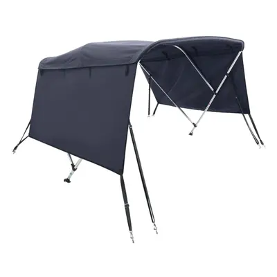 (blue, x (170-182) cm/without mesh) vidaXL 3-bow Bimini Top with Sidewalls UV-Proof Canvas Boat 