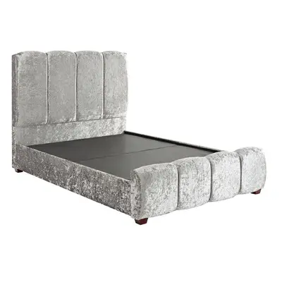 DS Living Chloe Panel Upholstered Bed Frame Bling Pewter