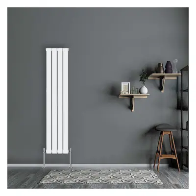 (Vertical 1600x272mm - Single) NRG Flat Panel Designer Bathroom Central Heating Radiator Gloss W