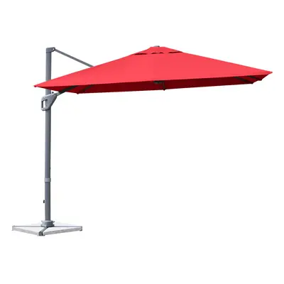 10FT Patio Cantilever Umbrella Aluminum Hanging Square Umbrella