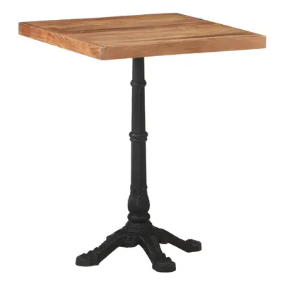 (solid acacia wood, square/4 legs) vidaXL Solid Acacia Wood Bistro Table Kitchen Bar Counter Des