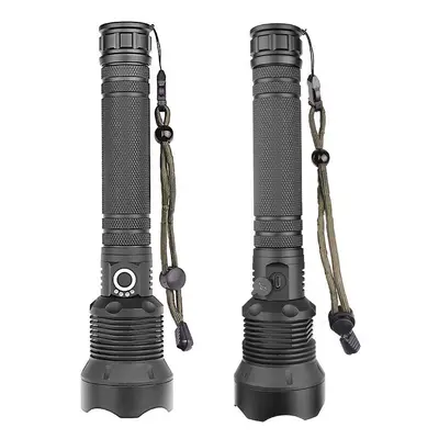 3 Modes USB Rechargeable Telescopic Zoom LED Flashlight 18650/26650