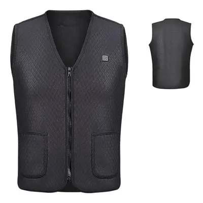 (style 1, M) Electric USB Heated Warm Vest Men Women Heating Coat Jacket Clothing