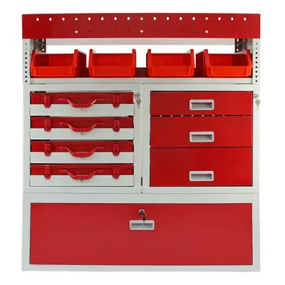 Van Racking Metal Lockable Storage Tool Shelving Rack System Drawers Lock Unit