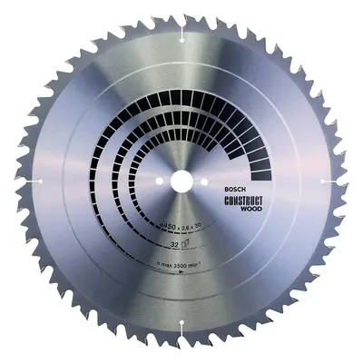 Bosch Wood Construct Circular Saw Blade, 450mm x 3.8mm x 30mm, Teeth, Silver