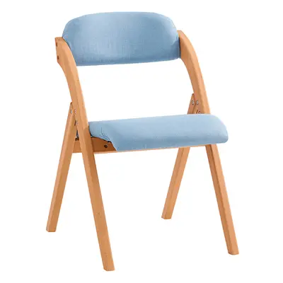 SoBuy FST92-BL, Folding Chair Wooden Padded Folding Kitchen, Blue