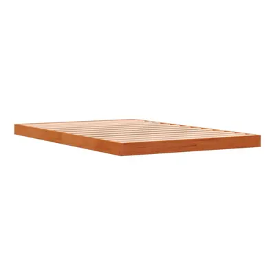 vidaXL Bed Frame Bed Base Wax Brown 120x190 cm Small Double Solid Wood Pine