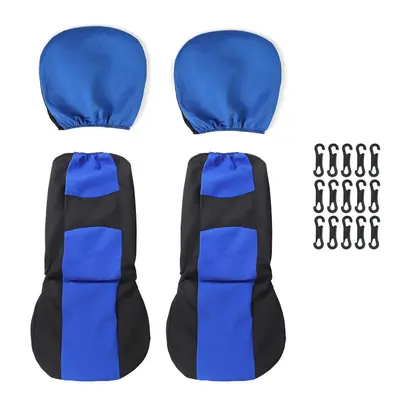 (Blue - Pcs) 2/4/9PCS Front Back Row Full Car Seat Cover Seat Protection Car Accessories