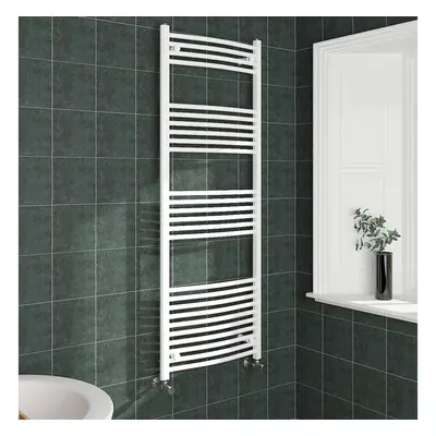 (1600x600mm, White) NRG Curved Central Heating Towel Rail Bathroom Heated Rad Radiators Ladder W