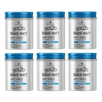 Schwarzkopf got2b Beach Matt Surfer Look Matt Paste ml - Pack of