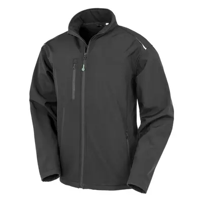 (3XL, Black) Result Genuine Recycled Mens Soft Shell Jacket