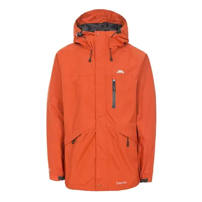 (XXS, Burnt Orange) Trespass Mens Corvo Hooded Full Zip Waterproof Jacket/Coat