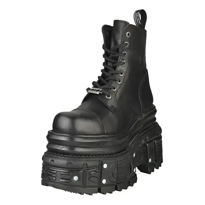 New Rock M-mili083cct-c4 Unisex Platform Boots in Black - UK