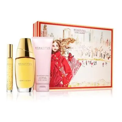 Beautiful Pcs Set: 2.5 Eau De Parfum Spray + 0.2 Oz Eau De Parfum Travel Spray + 3.4 Perfumed Bo