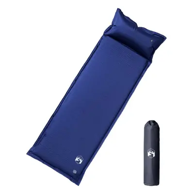 (navy blue, x x 4,5 cm) vidaXL Self Inflating Camping Mattress & Pillow 1-Person Sleeping Mat Gr