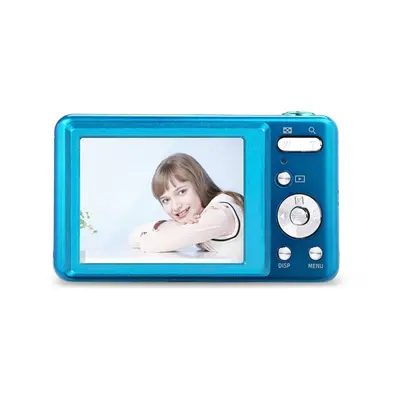 (Blue) Digital Retro Camera 2.7 inch IPS HD Screen Anti-shake Camcorder DV Cam K12 48MP