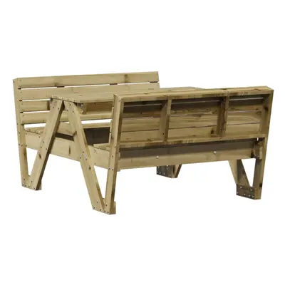 vidaXL Picnic Table for Kids Sand and Water Play Table Impregnated Wood Pine