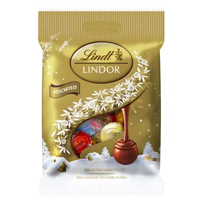 LINDT Lindor Mini Assorted Truffles Bag 80g (Pack of 16)