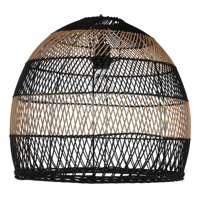 Rattan Pendant Lamp Natural and Black BUMI