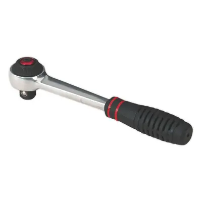 72-Tooth Ratchet Wrench - 1/4 Inch Sq Drive - Rubber Grip Handled Steel Wrench