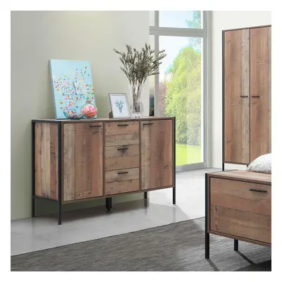 Sideboard Door Drawer Oak Effect Storage Cupboard Living Dining Room Kitchen