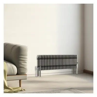 (300x1192mm - Column) Traditional Cast Iron Style Radiator Raw Metal Central Heating Column