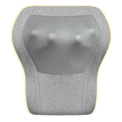 (Gray, EU Plug) Electric Head Neck Massage Pillow Kneading Shoulder Pain Relief