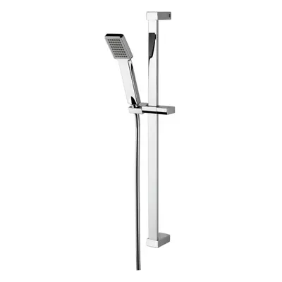 Square Slide Rail Shower Kit with Single Function Head - Chrome