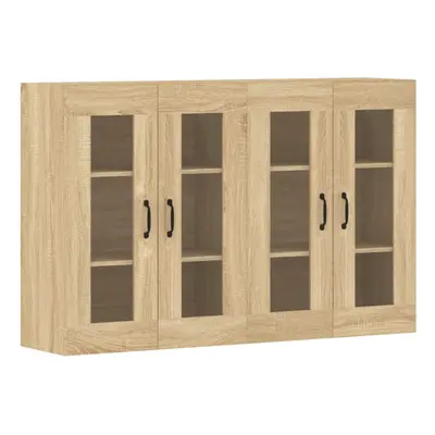 vidaXL Wall Mounted Cabinets Side Cabinet pcs Sonoma Oak Engineered Wood