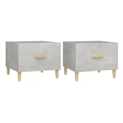 (Concrete grey, 2) vidaXL 1/2x Coffee Table Engineered Wood Couch Accent End Table Multi Colours