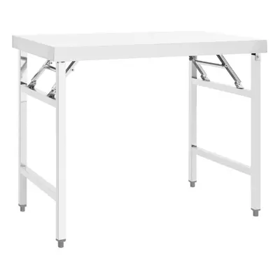 vidaXL Kitchen Folding Work Table 100x60x80 cm Stainless Steel Catering Bench