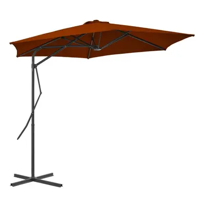 vidaXL Outdoor Parasol with Steel Pole Terracotta cm Lawn Garden Sunshade