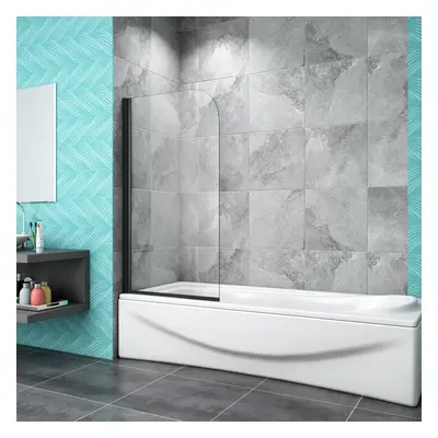 Bathroom matt black 800X1400mm Tempered Glass