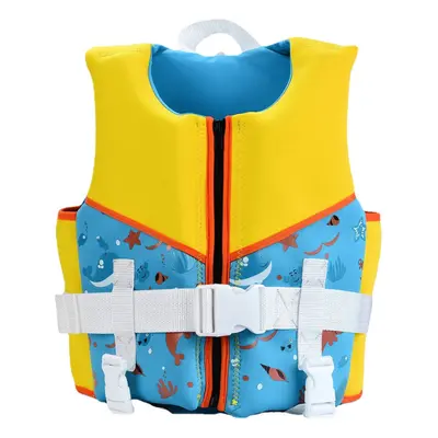 (Blue, M) Children Kids Swim Floatation Vest Life Jacket Safety Swimming Buoyancy Float Aid Jack