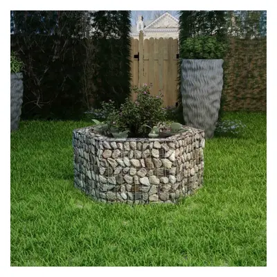 vidaXL Hexagonal Gabion Raised Bed 100x90x50cm Outdoor Garden Plant Basket Pot