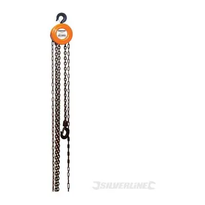 Silverline Chain Block 1000kg / 2.5m Lift Height - 633705 Ton 25m - chain block silverline 63370