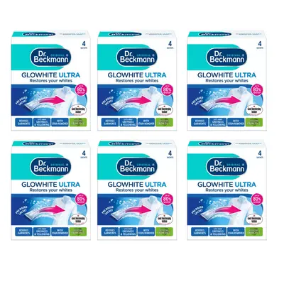 6 x Dr Beckmann Glowhite Ultra Fabric Whitener x 40g Sachets