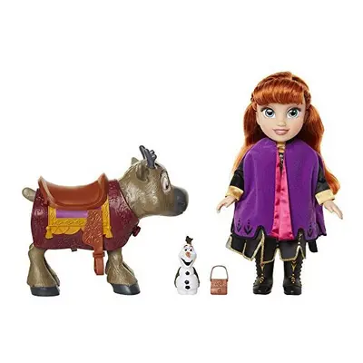 Frozen 2- Disney Princess Anna Doll with Olaf and the Reindeer Sven Figures from Frozen II Set, 