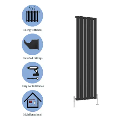 (Black, 1600*408mm ?single)) Flat Panel Column Radiator