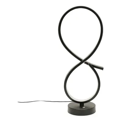 Infinity Matt Black Swirl Integrated LED Table Lamp