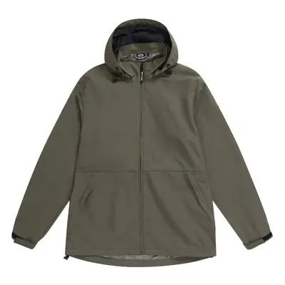 (L, Khaki Green) Animal Mens Pace Packable Waterproof Jacket